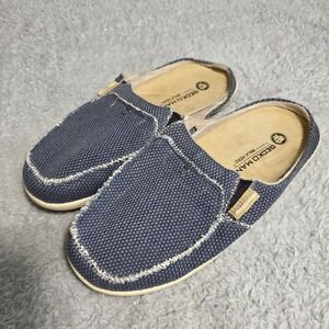 Gecko Man Walk Hero Men's Size 9 M Slip On Canvas Mule‎ Loafer Shoes Navy